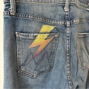 MOTHER Denim The Tomcat Ankle in Helter Skelter Lightning Bold Jeans